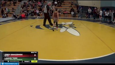 55 lbs Cons. Semi - Landon Thom, Pursuit Wrestling Minnesota vs Jordy Ignaszewski, MR/USC