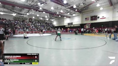 120 lbs Cons. Round 2 - Angeles Riveros, Wilson Long Beach vs Lola Figueroa, Riverside Poly