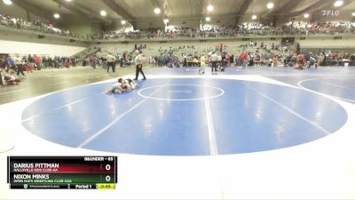 65 lbs Quarterfinal - Nixon Minks, Open Mats Wrestling Club-AAA vs Darius Pittman, Hallsville Kids Club-AA 