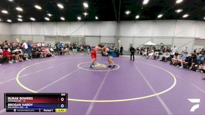 285 lbs Quarters & 1st Wb (16 Team) - Burak Bowers, Washington vs Brogan Hardy, Oklahoma Red