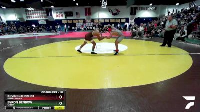 132 lbs Cons. Round 2 - Kevin Guerrero, Desert Mirage vs Byron Benbow, Crespi