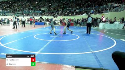 110 lbs Consi Of 32 #1 - Rocky Martin, Norman Jr High vs Aidan Cox, Owasso Junior High