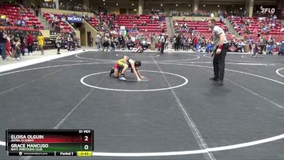 85 lbs Quarterfinal - Grace Mancuso, Hays Wrestling Club vs Eloisa Olguin, Alpha Academy