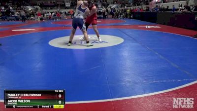 7A 285 lbs Quarterfinal - Marley Cholewinski, Thompson HS vs Jacob Wilson, Baker HS