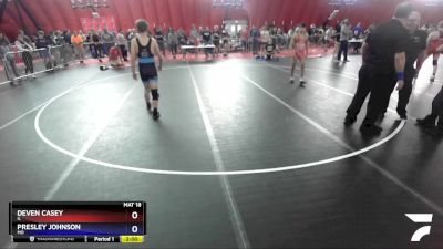 126 lbs Quarterfinal - Deven Casey, IL vs Presley Johnson, MO