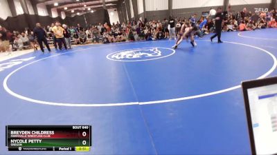 130 lbs Round 3 - Nycole Petty, Oregon vs Breyden Childress, Marysville Wrestling Club