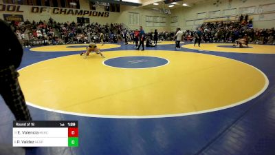 116 lbs Round Of 16 - Elijah Valencia, Merced vs Paulo Valdez, Hesperia