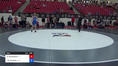 55 kg Cons 16 #2 - Christopher Grossman, Billings Wrestling Club vs Mac Crosson, Sebolt Wrestling Academy