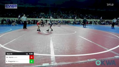 80 lbs Semifinal - Wyatt Haire, Hurricane Wrestling Academy vs Elijah Pagonis, BullTrained