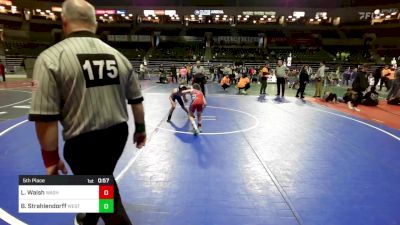 75 lbs 5th Place - Landon Walsh, Washington Twp vs Brock Strahlendorff, Westfield