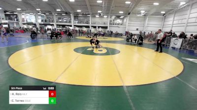 111 lbs 5th Place - Kaua Reis, Milford MA vs Cash Torres, Doughboys WC