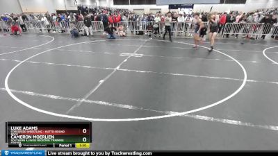 132 lbs Champ. Round 2 - Cameron Moerlien, Southern Illinois Regional Training Center vs Luke Adams, Corespeed Wrestling - Hutto-Round Rock