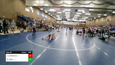 130 lbs Cons. Round 2 - Curg Siddoway, Uintah Jr High Wrestling vs Nathan Wells, Top Of Utah