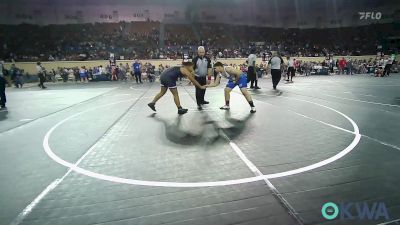 160 lbs Consolation - Hunter Gage, Choctaw Ironman Youth Wrestling vs Londyn Farley, Tulsa Blue T Panthers