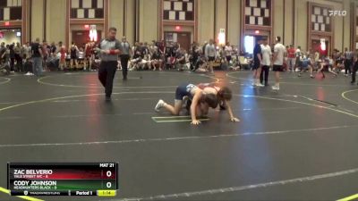 117 lbs Quarterfinals (8 Team) - Cody Johnson, Headhunters Black vs Zac Belverio, Yale Street WC