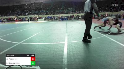 130 lbs Quarterfinal - Ash Foster, Blanchard High School vs Logan Stengle, Comanche Indians