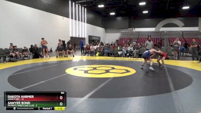 90 lbs Placement Matches (8 Team) - Sawyer Bond, Patriots Wrestling Club vs Dakota Harmer, Legacy Red