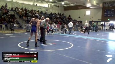 120 lbs Cons. Round 4 - Charles Wallis, Alta Loma vs Nathan Torres, Fillmore