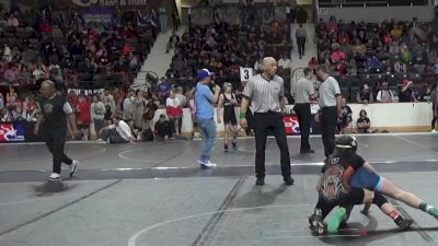 90 lbs Quarterfinal - Hayley Burger, Ulysses vs Lydia Robinette, Bobcat Wrestling Club