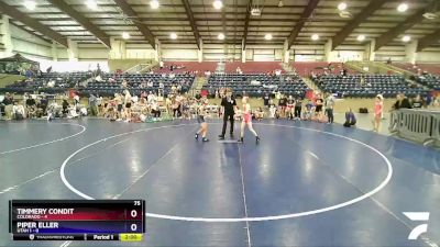 75 lbs Round 3 (8 Team) - Timmery Condit, Colorado vs Piper Eller, Utah 1