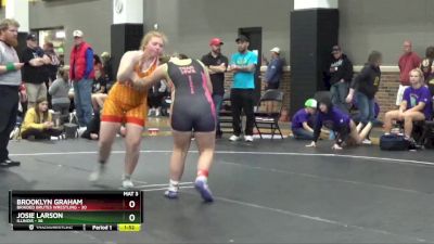 190 lbs Round 5 (16 Team) - Josie Larson, Illinois vs Brooklyn Graham, Braided Brutes Wrestling