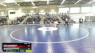 174 lbs Cons. Round 4 - Brandon Burkhart, Baldwin Wallace vs Jack MacKiernan, American International