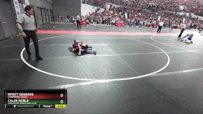 57 lbs Cons. Round 4 - Caleb Noble, Lancaster Wrestling Club vs Wyatt DeGrave, Luxemburg-Casco