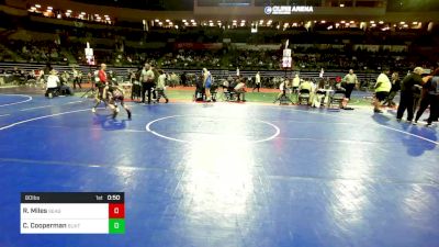 80 lbs Quarterfinal - Reid Miles, Seagull Wrestling Club vs Caden Cooperman, Buxton (NJ)