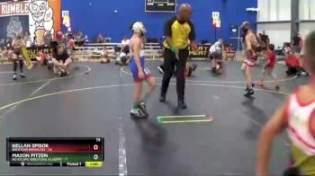 75 lbs Round 5 (6 Team) - Kellan Spisok, Backyard Brawlers vs Mason Pitzen, No Escape Wrestling Academy