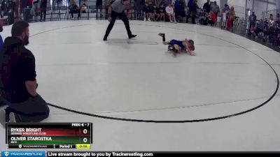 7 lbs Quarterfinal - Oliver Starostka, GICC vs Ryker Bright, Seward Wrestling Club