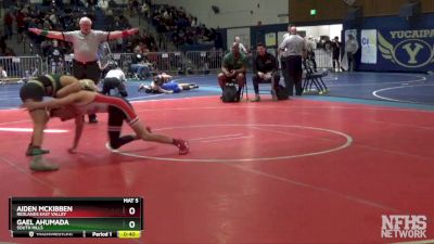 132 lbs Cons. Round 2 - Gael Ahumada, South Hills vs Aiden McKibben, Redlands East Valley