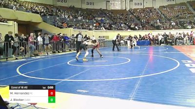 128 lbs Consi Of 16 #2 - Michael Hernandez, Putnam City vs Jason Blocker, Cushing