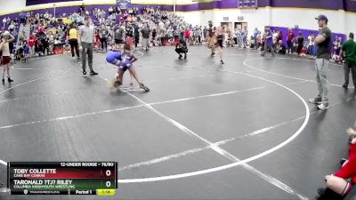 76/80 Cons. Semi - Toby Collette, Cane Bay Cobras vs TaRonald ?tj? Riley, Columbia KnighYouth Wrestling