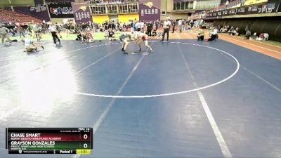 150 lbs Champ. Round 2 - Grayson Gonzales, Frisco Wakeland High School Wrestling vs Chase Smart, North DeSoto Wrestling Academy