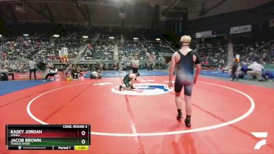 2A-170 lbs Cons. Round 2 - Kasey Jordan, Lovell vs Jacob Brown, Tongue River