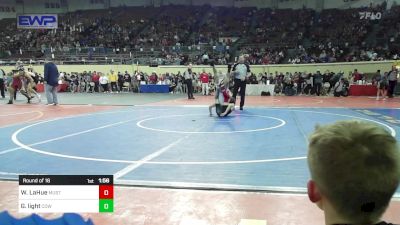 80 lbs Round Of 16 - Walker LaHue, Mustang Middle School vs Gavin Light, Coweta