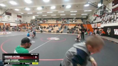 71 lbs Cons. Semi - Bridger Jacobs, Lander Tiger Tough Wrestling vs Asher Hanger, Riverton USA Wrestling