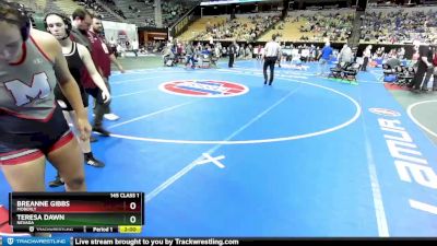 145 Class 1 lbs Quarterfinal - Breanne Gibbs, Moberly vs Teresa Dawn, Nevada