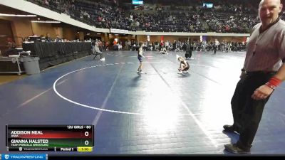 80 lbs Round 3 - Gianna Halsted, Team Porcelli Wrestling vs Addison Neal, Iowa