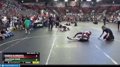 75 lbs Cons. Semi - Jonathan Davis, Addison WC vs Kamdyn Klinesmith, Constantine Falcon Wrestling