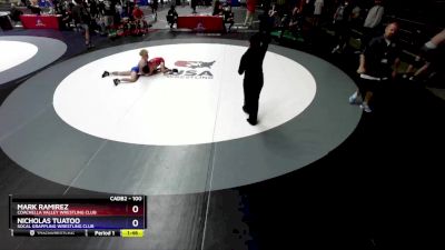 100 lbs Cons. Round 2 - Mark Ramirez, Coachella Valley Wrestling Club vs Nicholas Tuatoo, Socal Grappling Wrestling Club