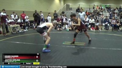 92 lbs Round 3 (4 Team) - Jaxton Kimling, Hudson Black vs Asher Raimer, Grandville