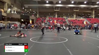 64 lbs Cons. Semi - Abel Mixon, Derby Wrestling Club vs Da`raun Brown, Maize Wrestling Club