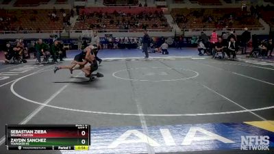 D2-126 lbs Cons. Round 2 - Zaydin Sanchez, Youngker HS vs Sebastian Zieba, Willow Canyon