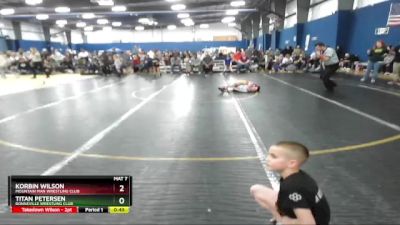 49 lbs Cons. Round 4 - Titan Petersen, Bonneville Wrestling Club vs Korbin Wilson, Mountain Man Wrestling Club