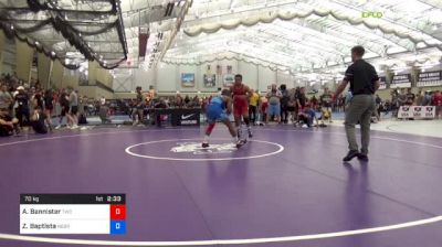 70 kg Round Of 16 - Alfred Bannister, Terrapin Wrestling Club vs Zemua Baptista, Nebraska