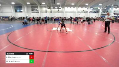 86 lbs Round Of 32 - Pepper Matthews, Woburn vs Milan Arbutina, Winnisquam NH