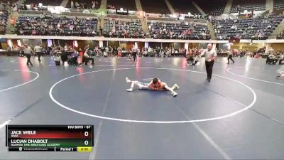 67 lbs Champ. Round 1 - Jack Wiele, Iowa vs Lucian Dhabolt, Hammer Time Wrestling Academy