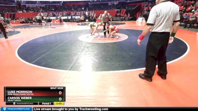 3A 126 lbs Champ. Round 1 - Luke Morrison, Park Ridge (Maine South) vs Carson Weber, Joliet (West)