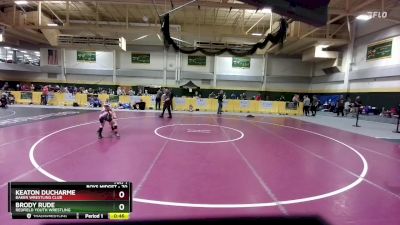 70 lbs Cons. Round 6 - Brody Rude, Redfield Youth Wrestling vs Keaton DuCharme, Baker Wrestling Club